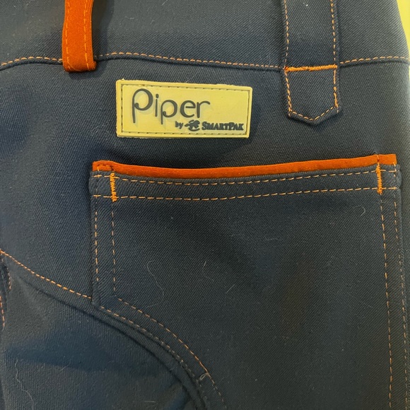 NWOT Piper Evolution High-Rise Breeches Knee Patch, Lapis Blue, Size 12, Girls - Picture 9 of 12